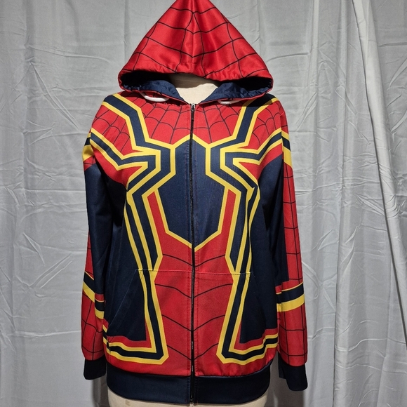 MARVEL The Avengers Infinity War Iron Spider-Man Zip Hood Jacket Polyester - Picture 1 of 4